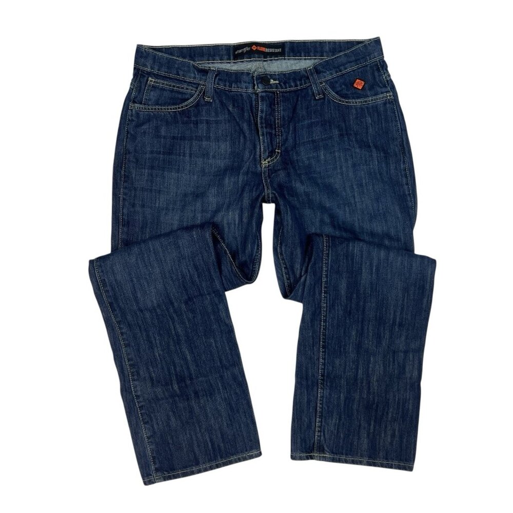 Wrangler FR Flame Resistant Bootcut Jeans Size 13 Juniors Rinse Cat 2/2112 Fire - Picture 2 of 14